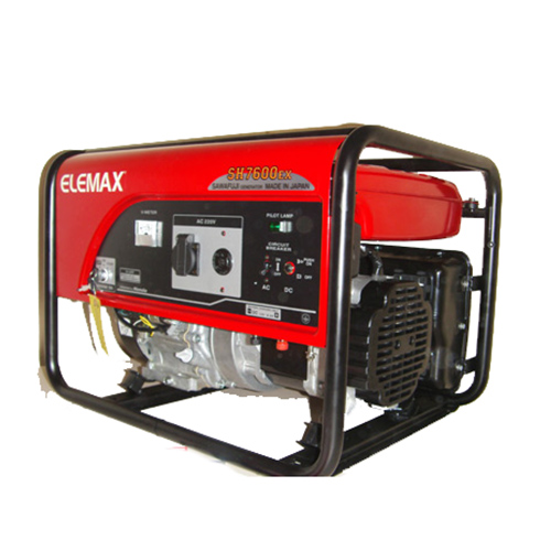 6.5 kv manual 7600ex elemax honda generator - made in japan