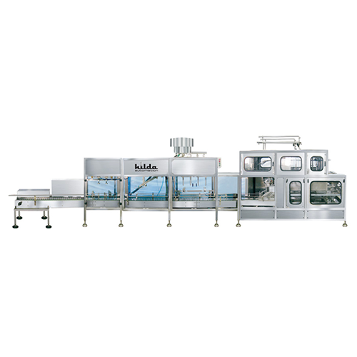 Automatic 5 litre jar rinsing, filling and capping machine
