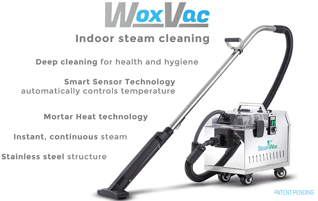 Woxvac indoor steam cleaning system