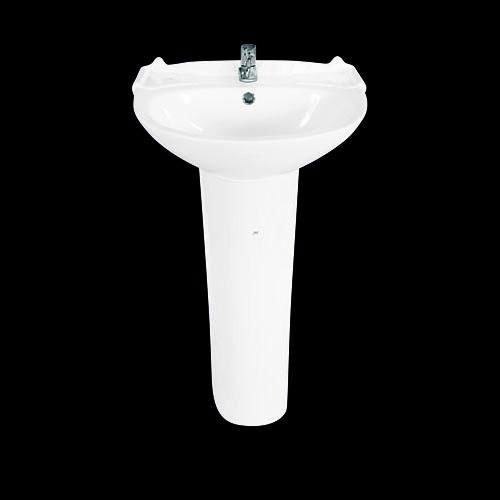 C08 wash basin with haft pedestal