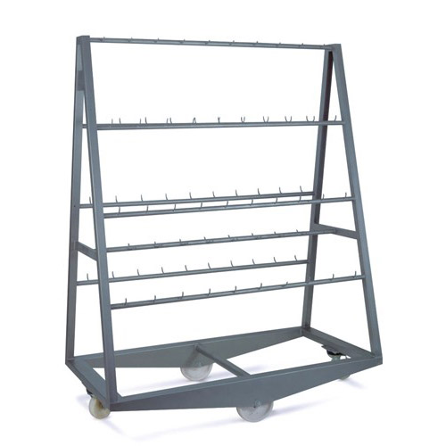 Pyramid trolley with fixed bars, total 100 hooks