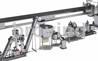 Cocoa beans processing line