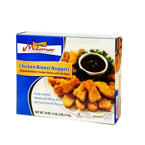 Halal chicken breast nuggets (fully cooked)