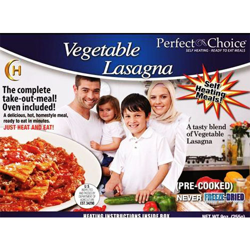 Perfect choice halal vegetable lasagna