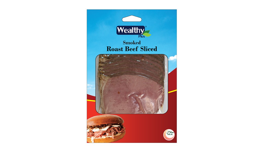 Smoked roast beef sliced