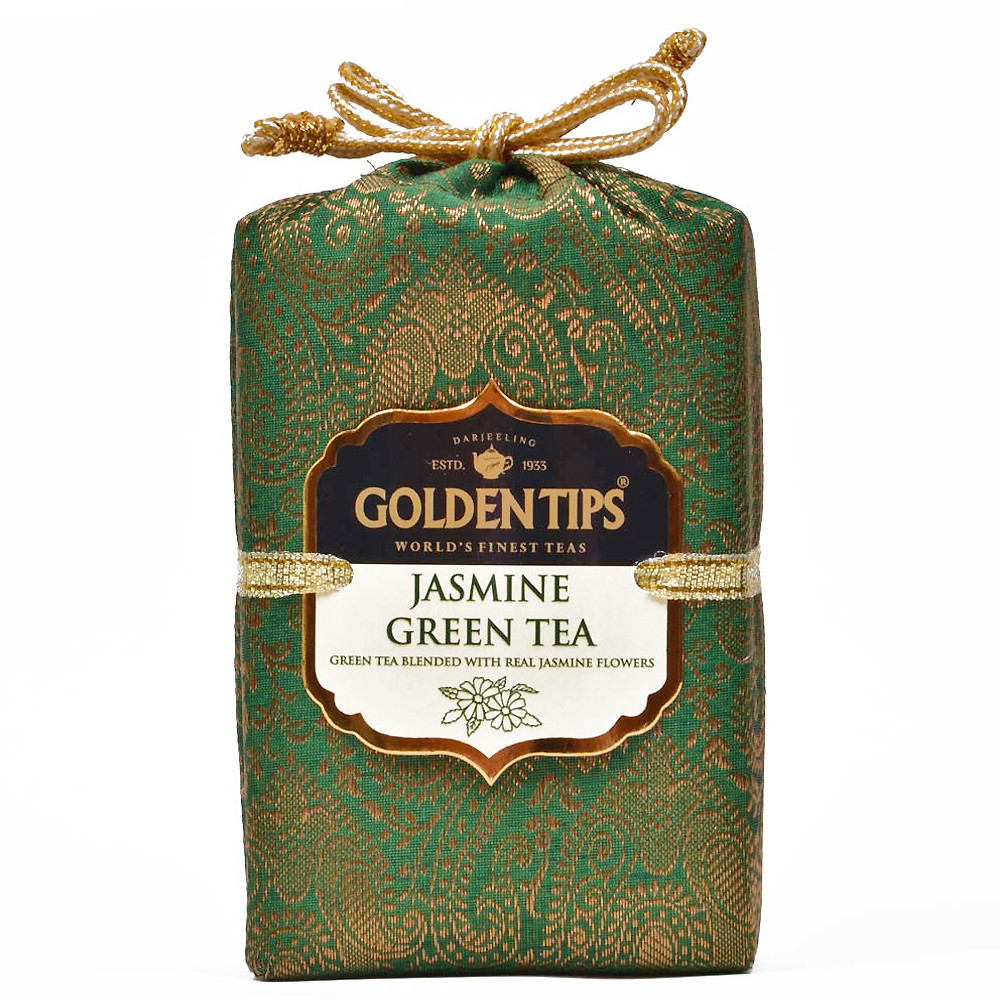 Jasmine green tea - royal brocade cloth bag