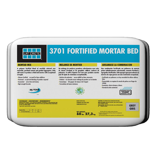 Laticrete 3701 fortified mortar bed