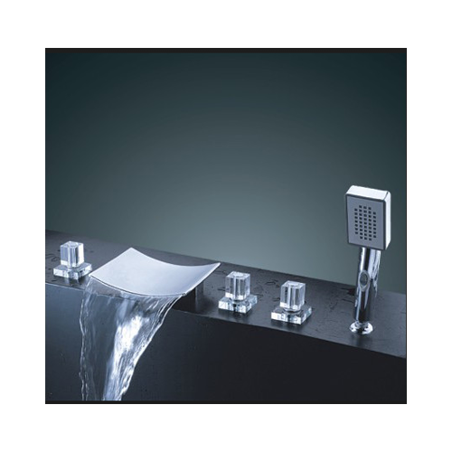 Waterfall roman tub faucet with hand shower
