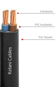 Indoor cable (multi-core insulated and sheathed - flat cable)