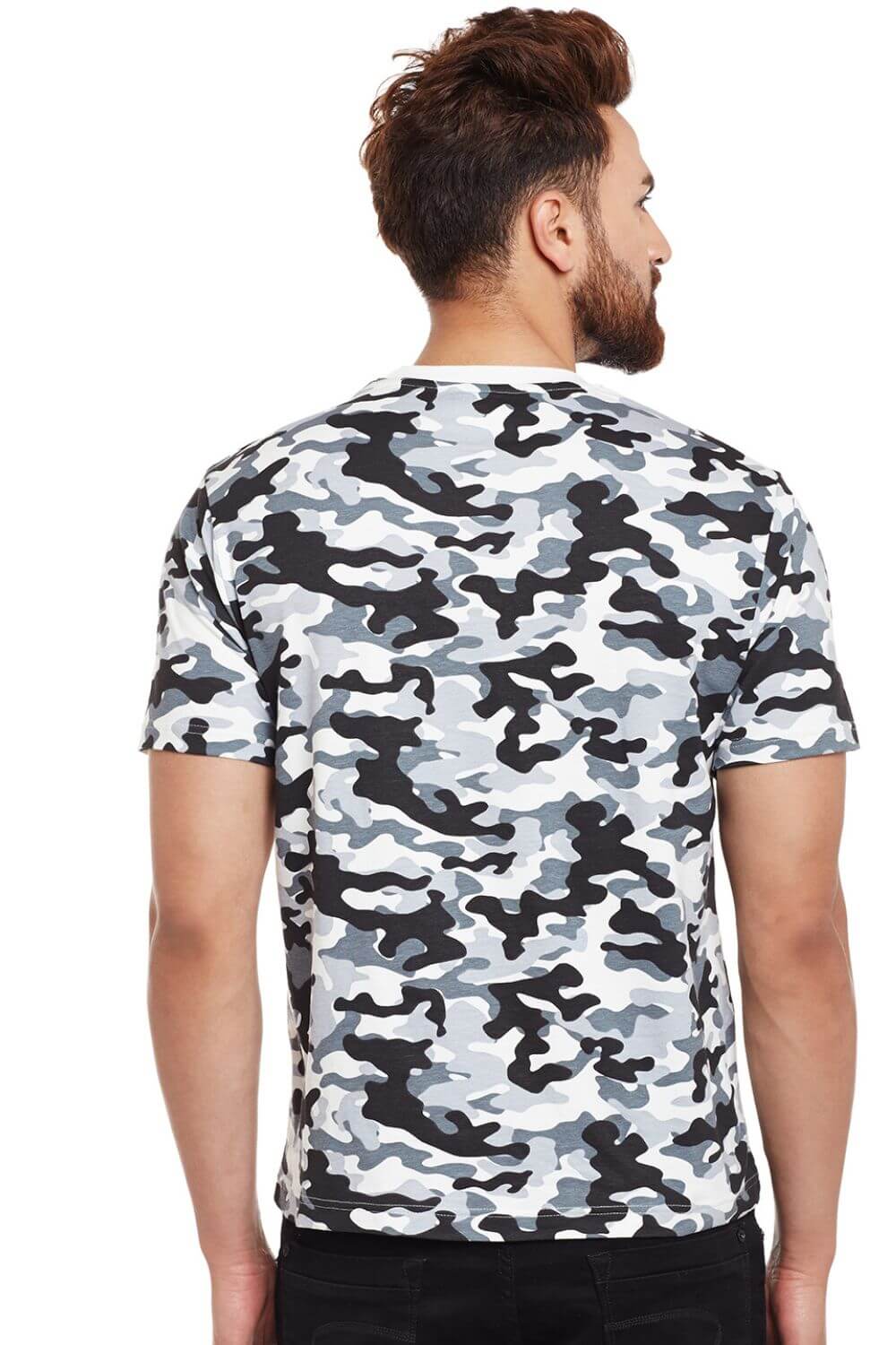Visavi Men Camouflage T-shirt - GREY BLACK_4