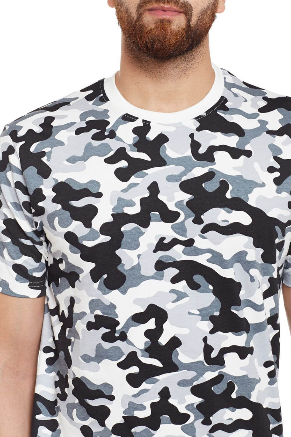 Visavi Men Camouflage T-shirt - GREY BLACK_2