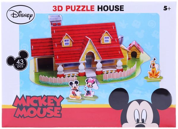 Disney 3d puzzle house mickey house, 43 pcs ( ds0905h)