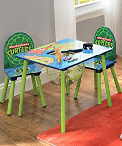 Teenage mutant ninja turtles table & chair set with storage