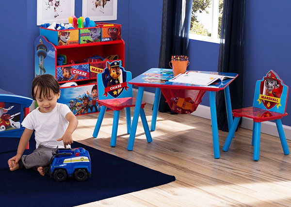 Paw patrol table & chair set with storage