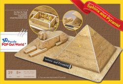3d puzzle pop out world "the sphinx and the great pyramid of giza - egypt