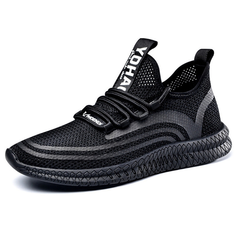 Fashion flyknit mesh hollow breathable soft men's height increasing elevator sport shoes sneaker get taller 2.16 inches