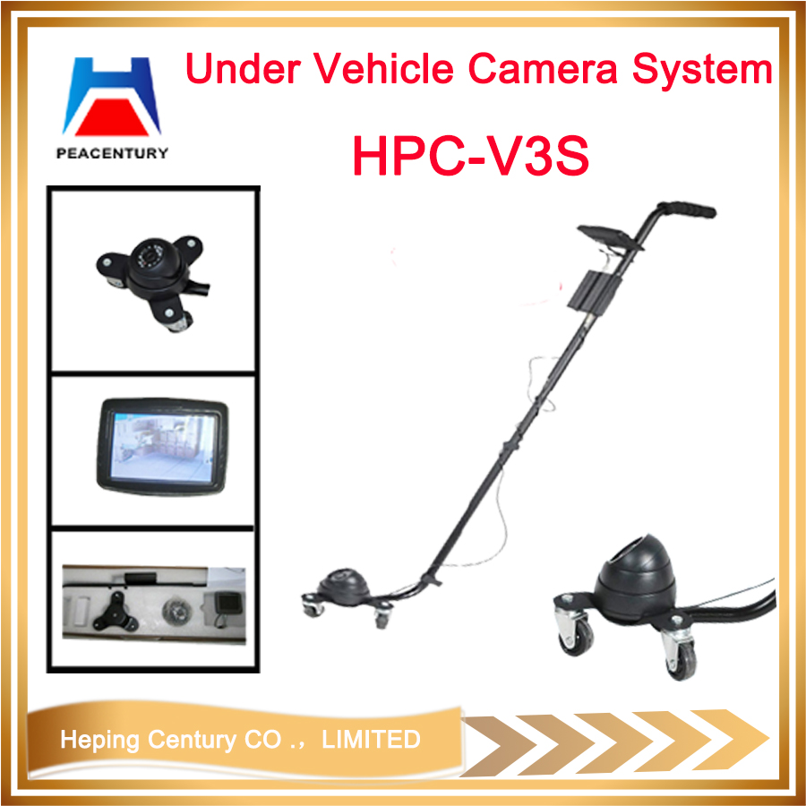 Portable digital visual under vehicle inspection system with lcd and dvr