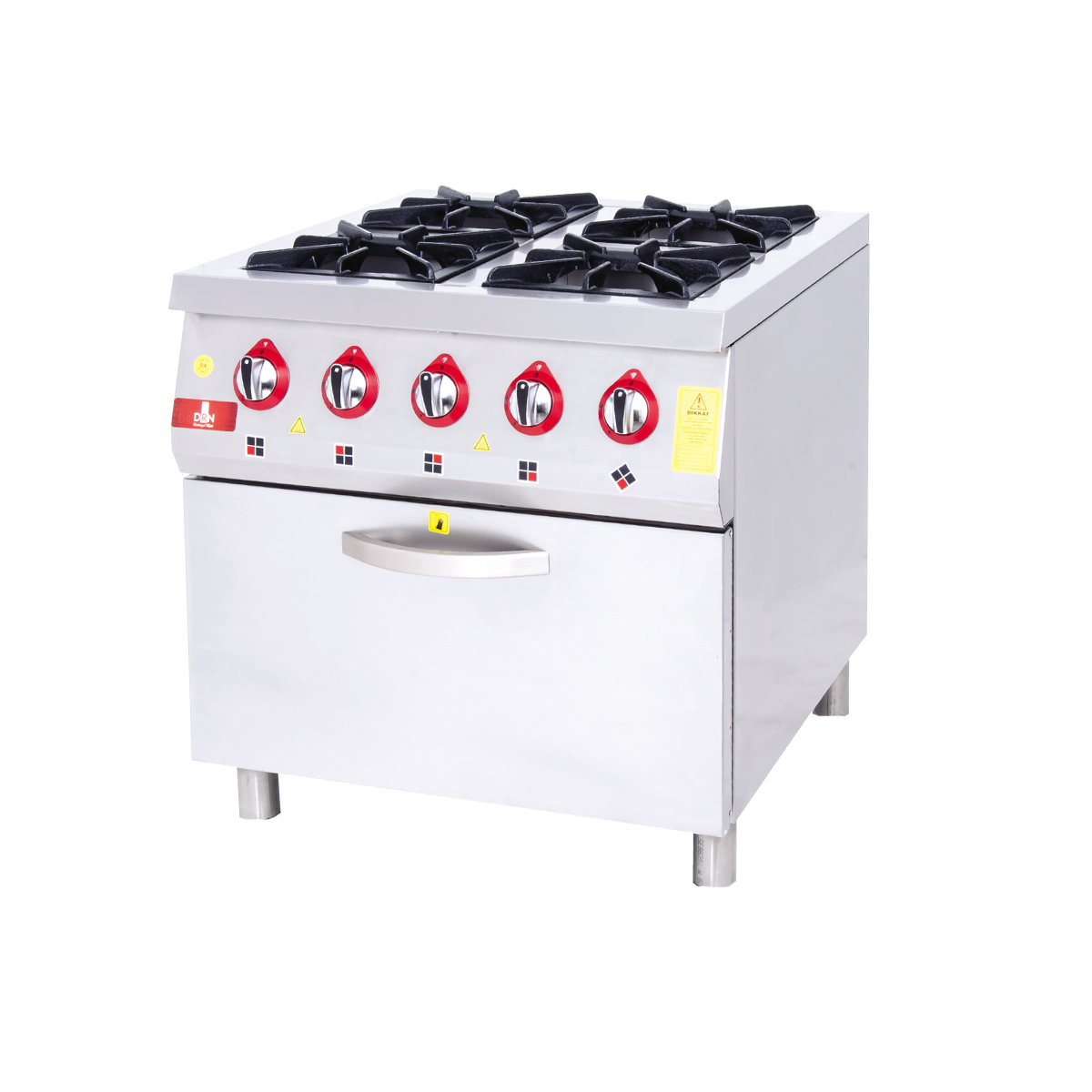 RANGE WITH OVEN - 4 BURNERS - 80x80 LPG