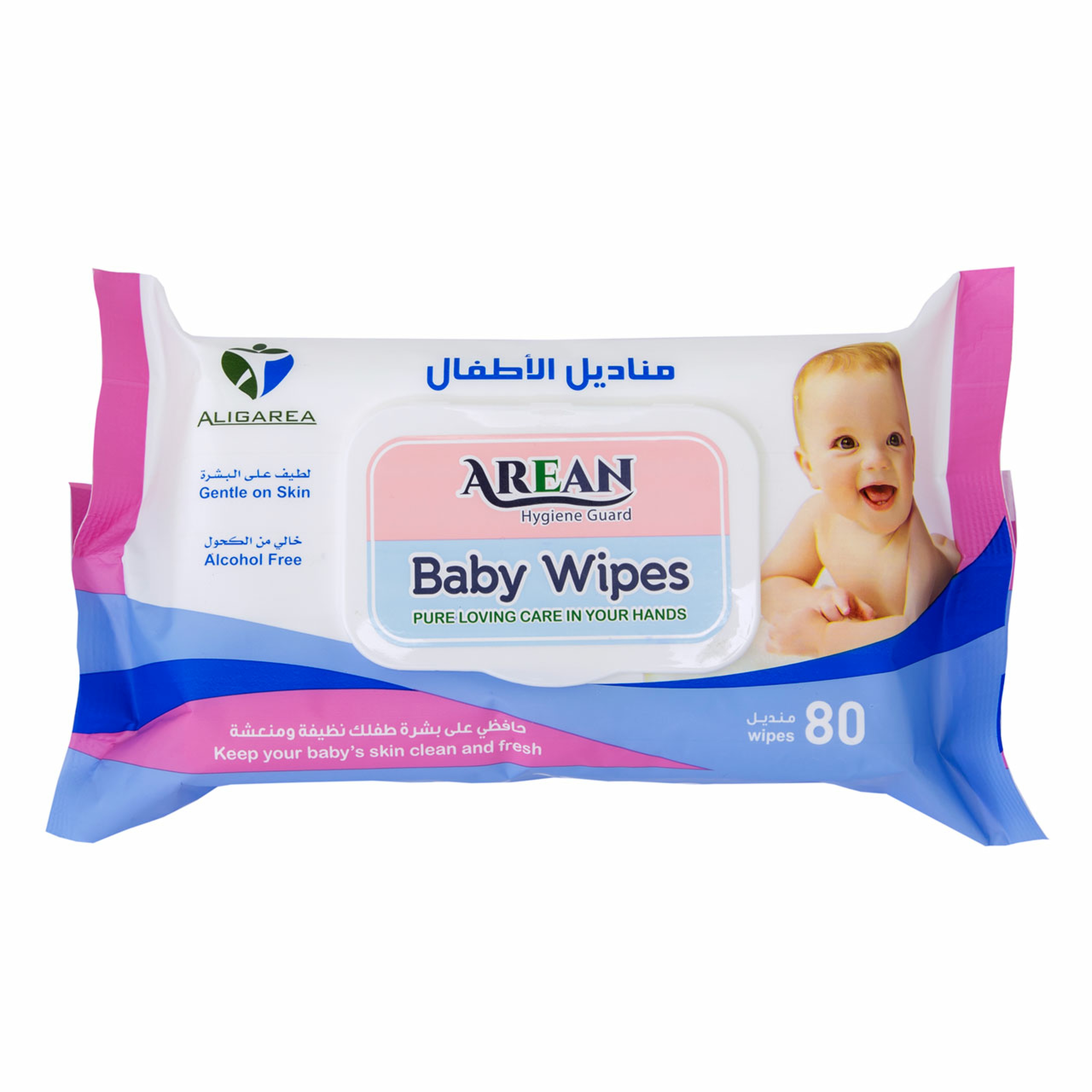 Arean moisturizing baby wipes (80s)