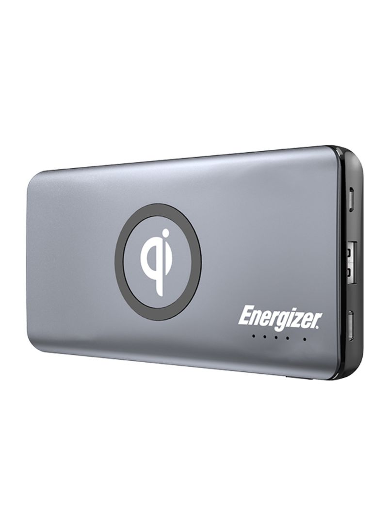 10000 mAh Dual USB QI Wireless Fast Charge Power Bank Titanium Grey_2