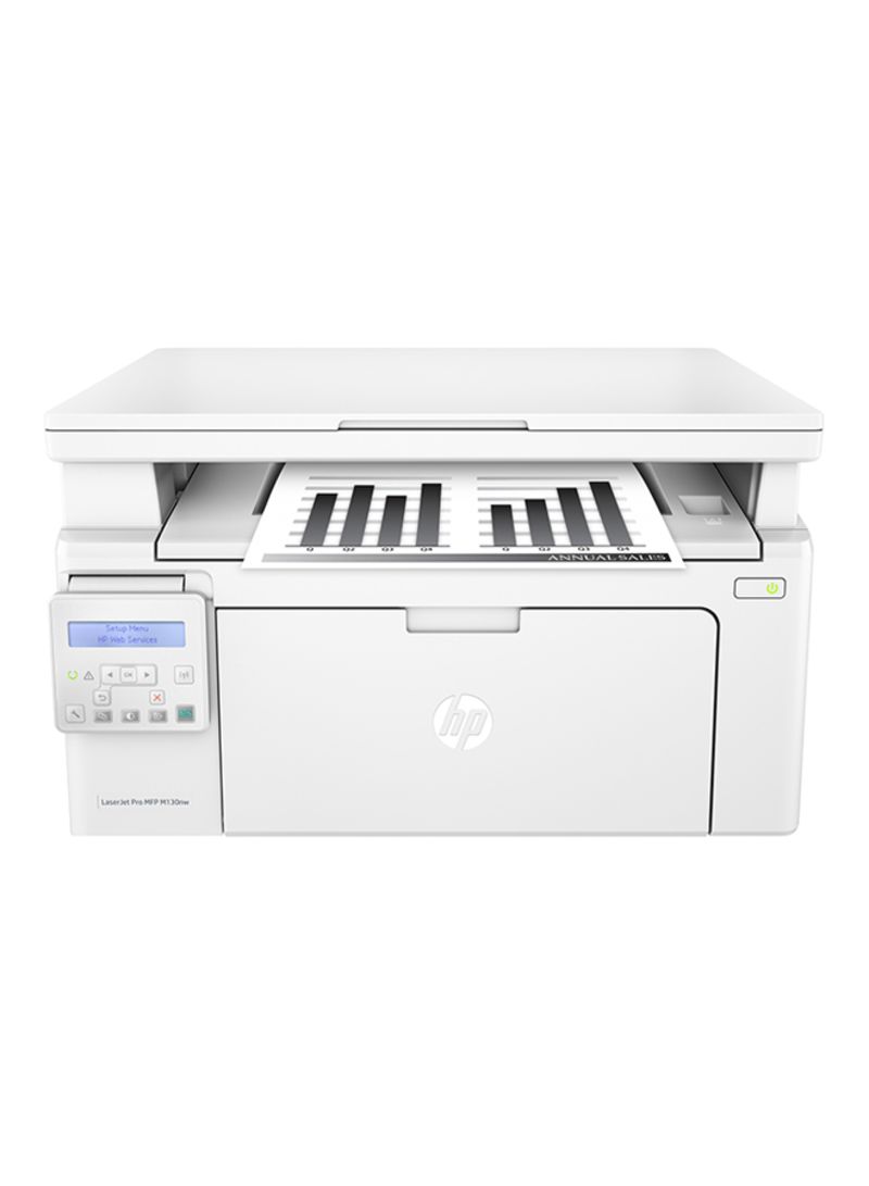 LaserJet Pro MFP M130nw Printer With Print Scan Copy Function,Monochrome,G3Q58A White