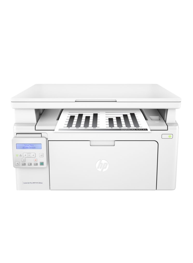 LaserJet Pro MFP M130nw Printer With Print Scan Copy Fax Wifi Function,G3Q58A White