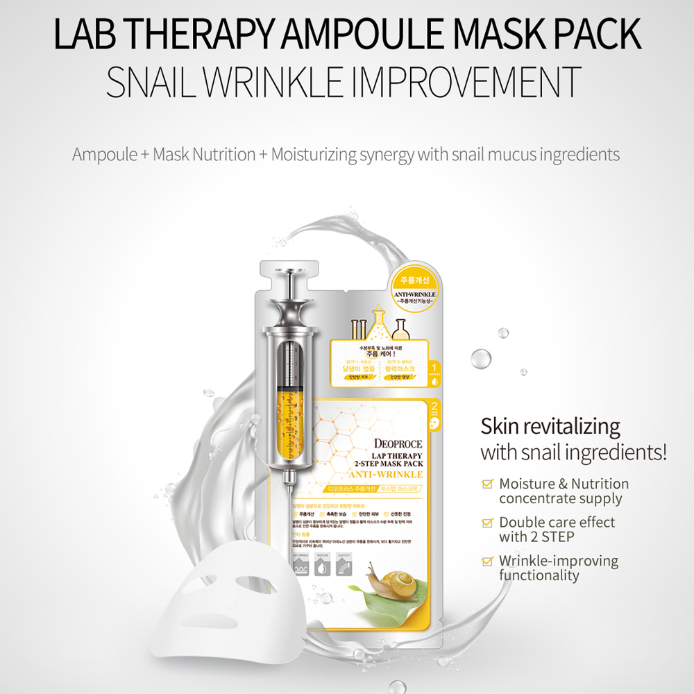 Deoproce 2 STEP Lap Therapy Ampoule Mask Pack - SNAIL_3