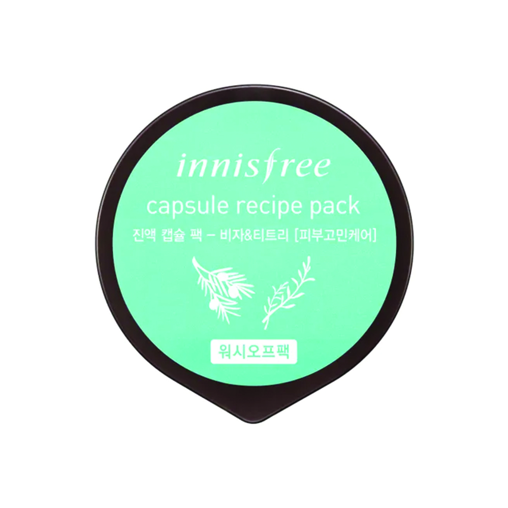 Innisfree capsule tea tree trouble recipe pack 10ml (wash off pack)