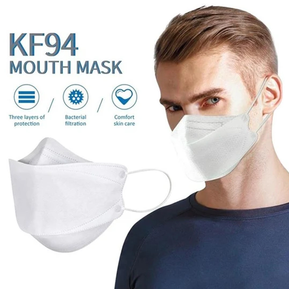 Careful queen kf94 face mask triple filter medical mask 94% filtration adaptable nose bar soft & breathable non-woven fabric earloop mouth face mask,1pc
