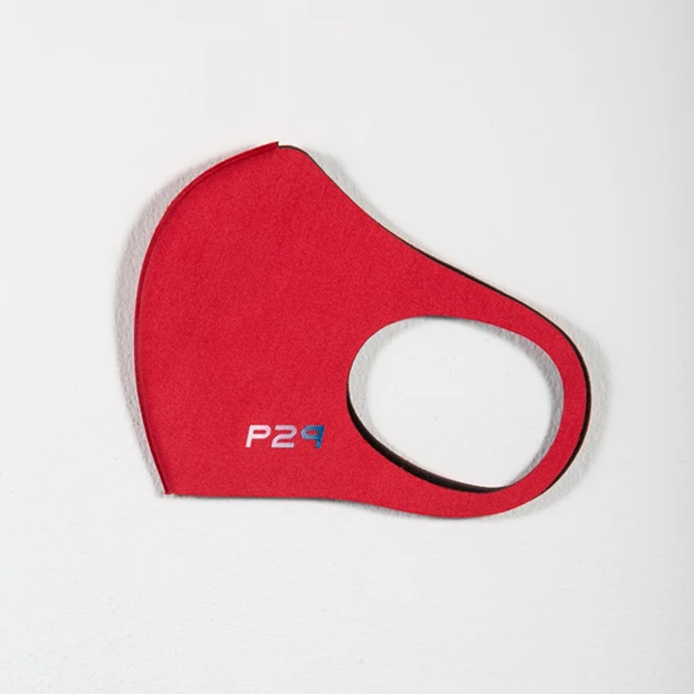 P29 plus antibacterial copper mask (kills 99% germs with 3-layer filtration) washable & reusable,1pc (size m, red)