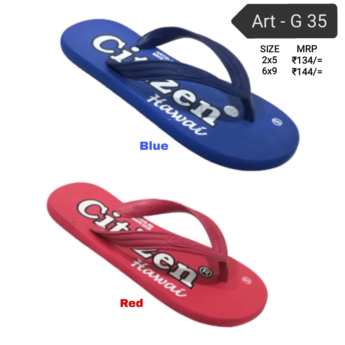 Citizen gents hawai - g 35 flip flop , slippers