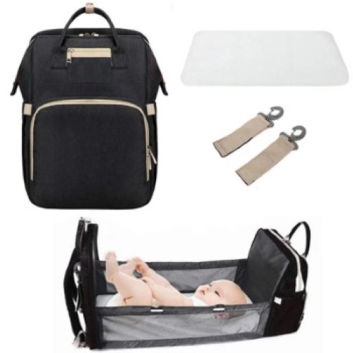 Pikkaboo 4in1 diaper bag with expandable bed