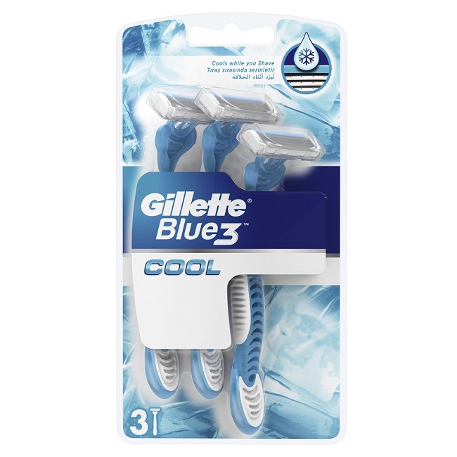 Wholesale gillette blue3 cool men’s disposable razor – 3s pack