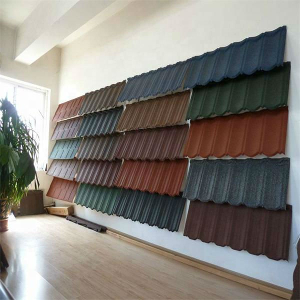 Stone coated metal roofing tile/stone chips finished tile