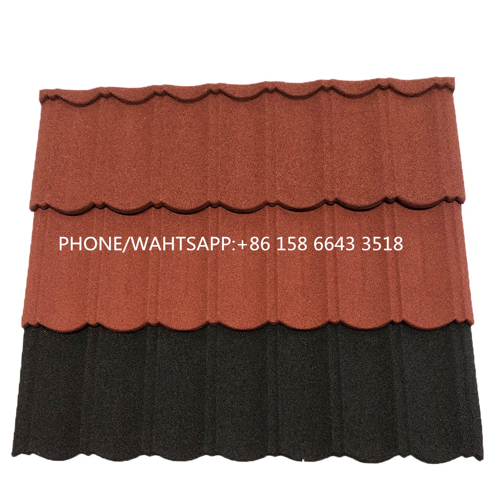 Stone coated metal roofing tile/stone chips finished tile
