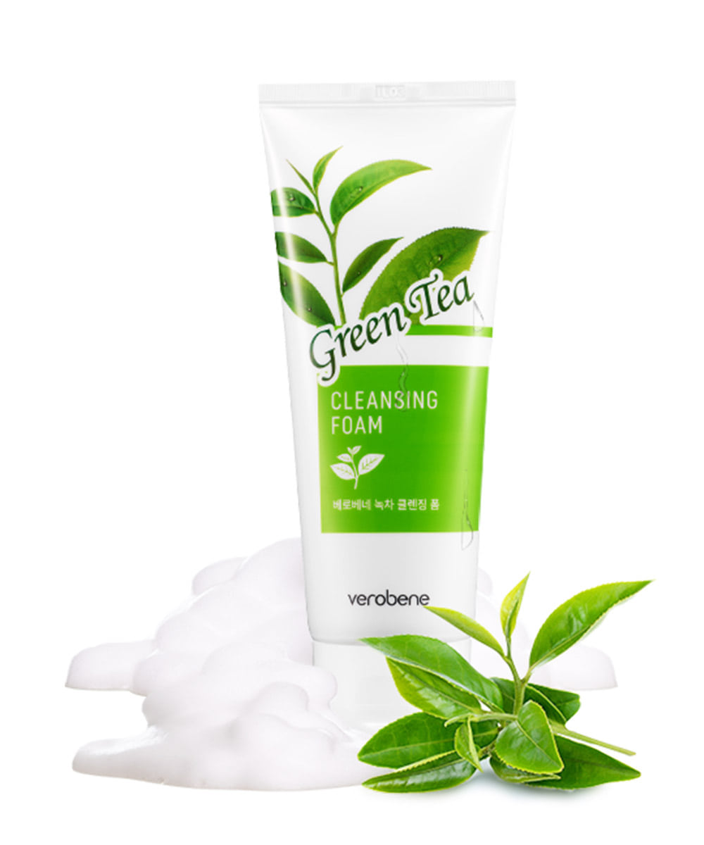 Verobene green tea cleansing foam 150 ml korean skincare, korean cosmetics