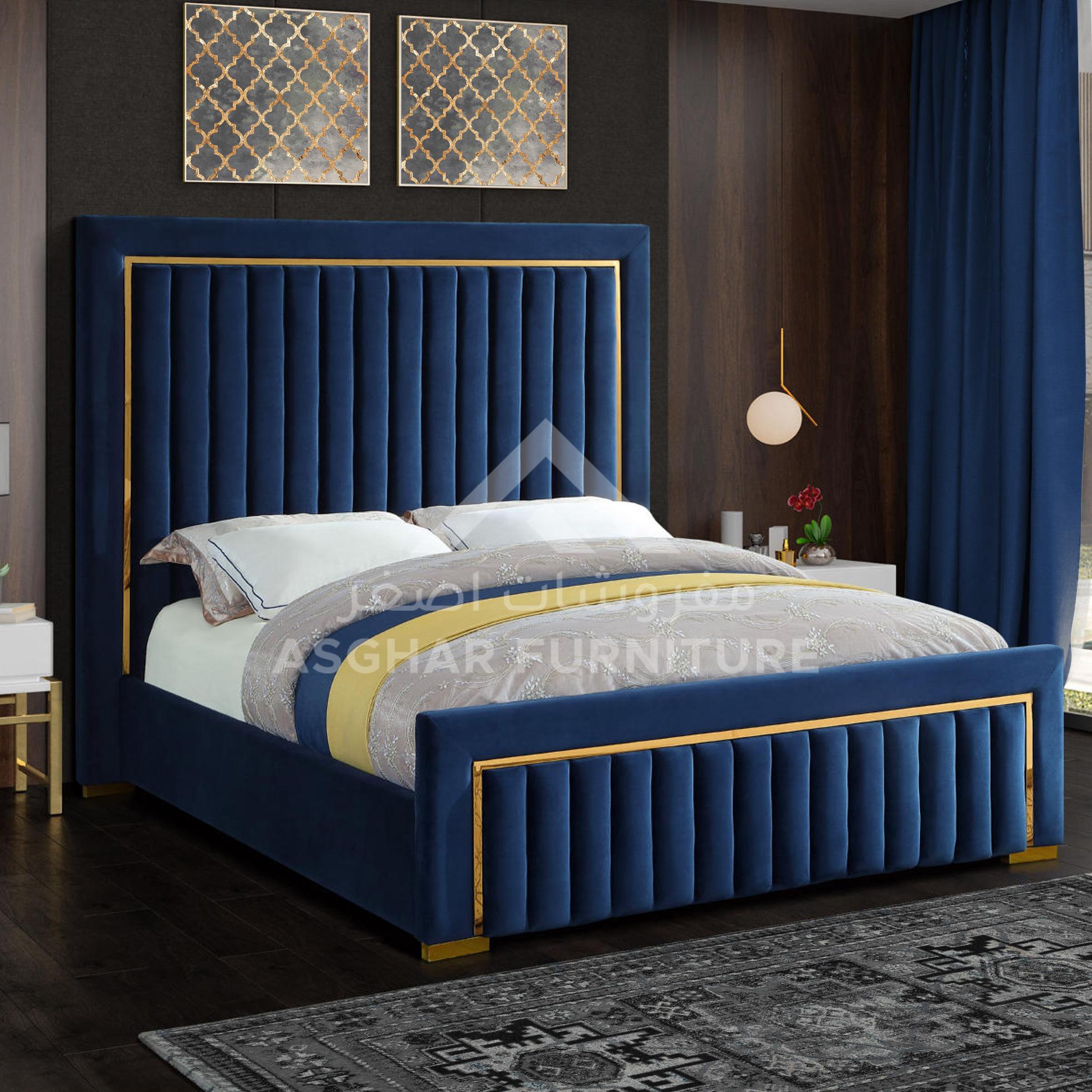 Glam velvet bed | beds furniture store