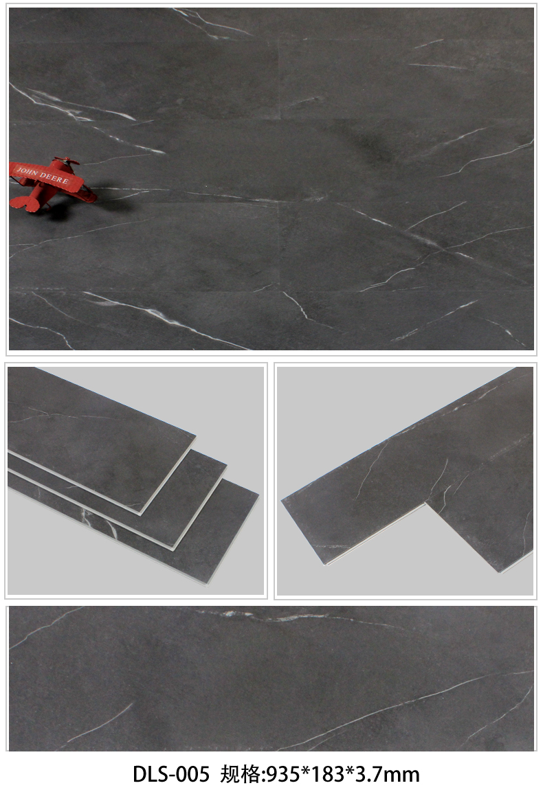 New plastic  launched  proof and termites proof wood veneer spc flooring