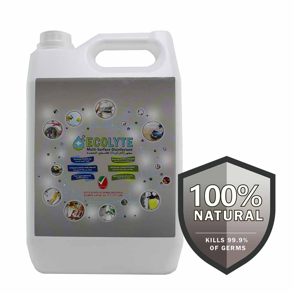 Ecolyte Multi-Surface Disinfectant Spray (5Litre), 100% Natural, Kills 99.99% Germs & Viruses | Non-Toxic & Non-Alcoholic | Germ Protection|For Hospitals, Homes, Offices use | Safe for Kids & pets