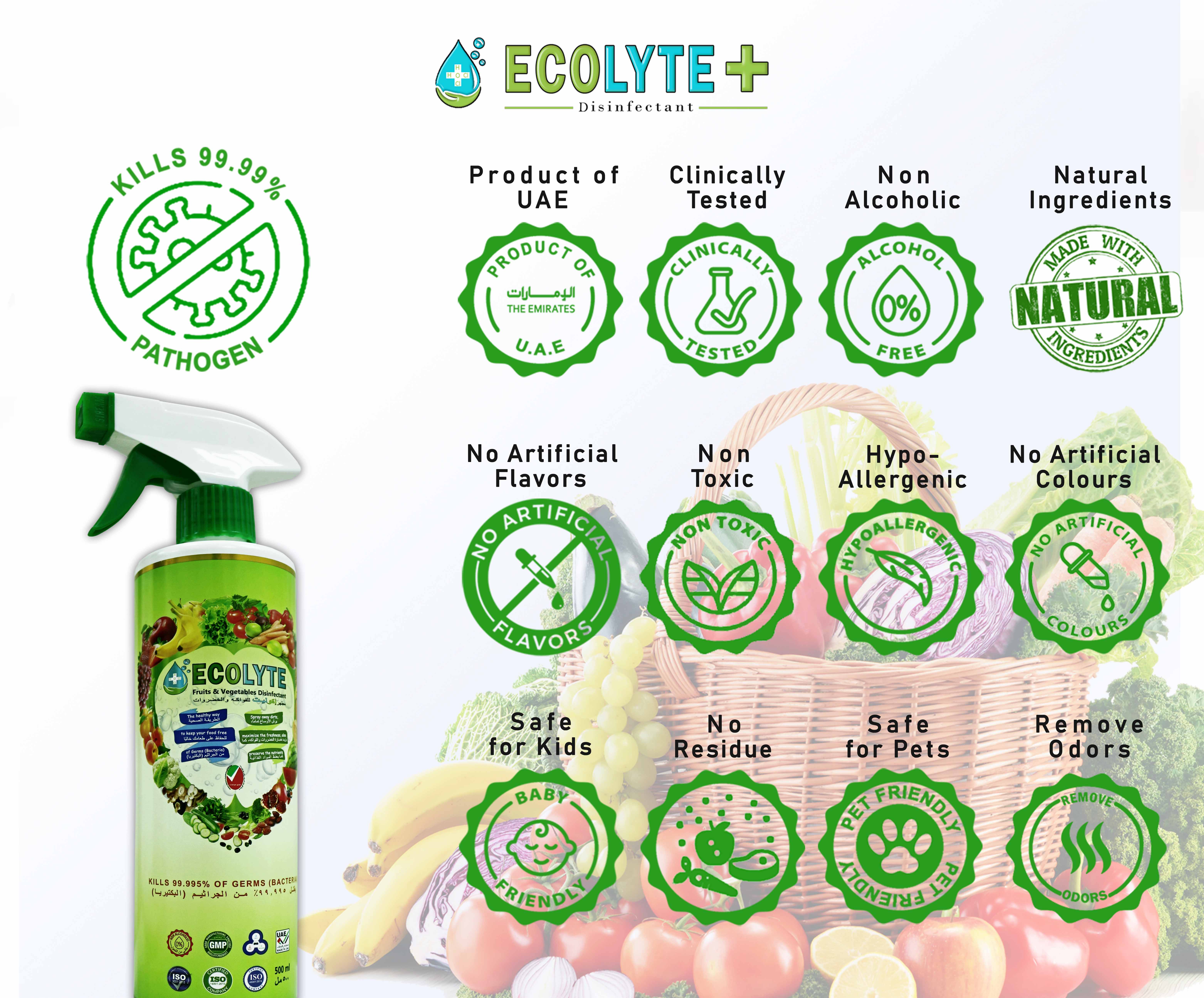 ECOLYTE FRUITS AND VEGETABLES DISINFECTANT 500ML_2