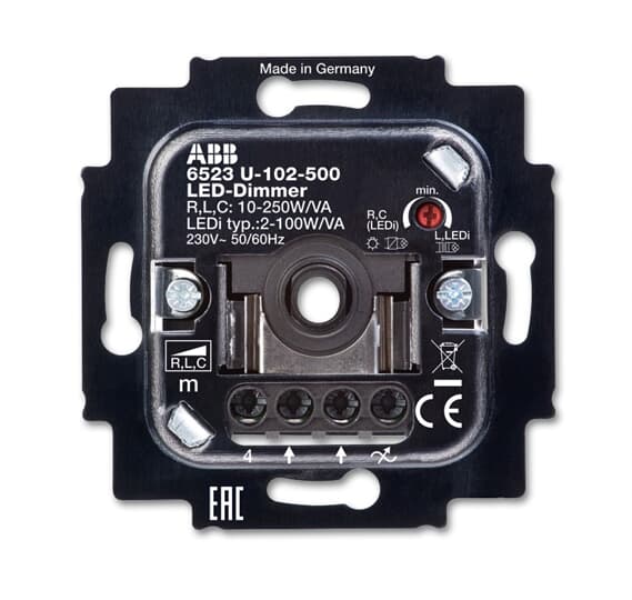 Abb led rotary dimmer insert 2-100w 6523u-102-500