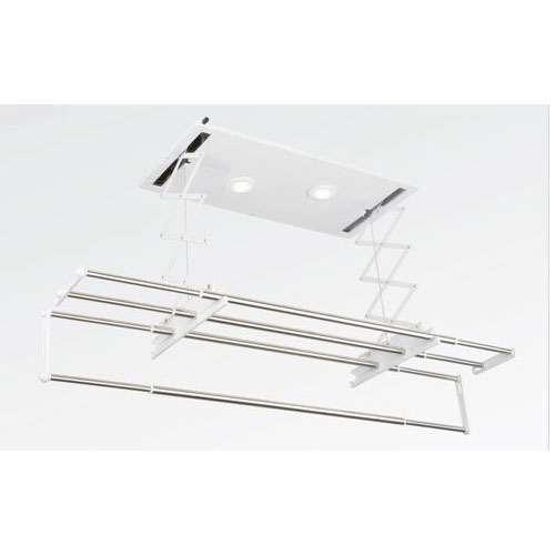 Automatic laundry drying rack with 2 detachable stainless bar