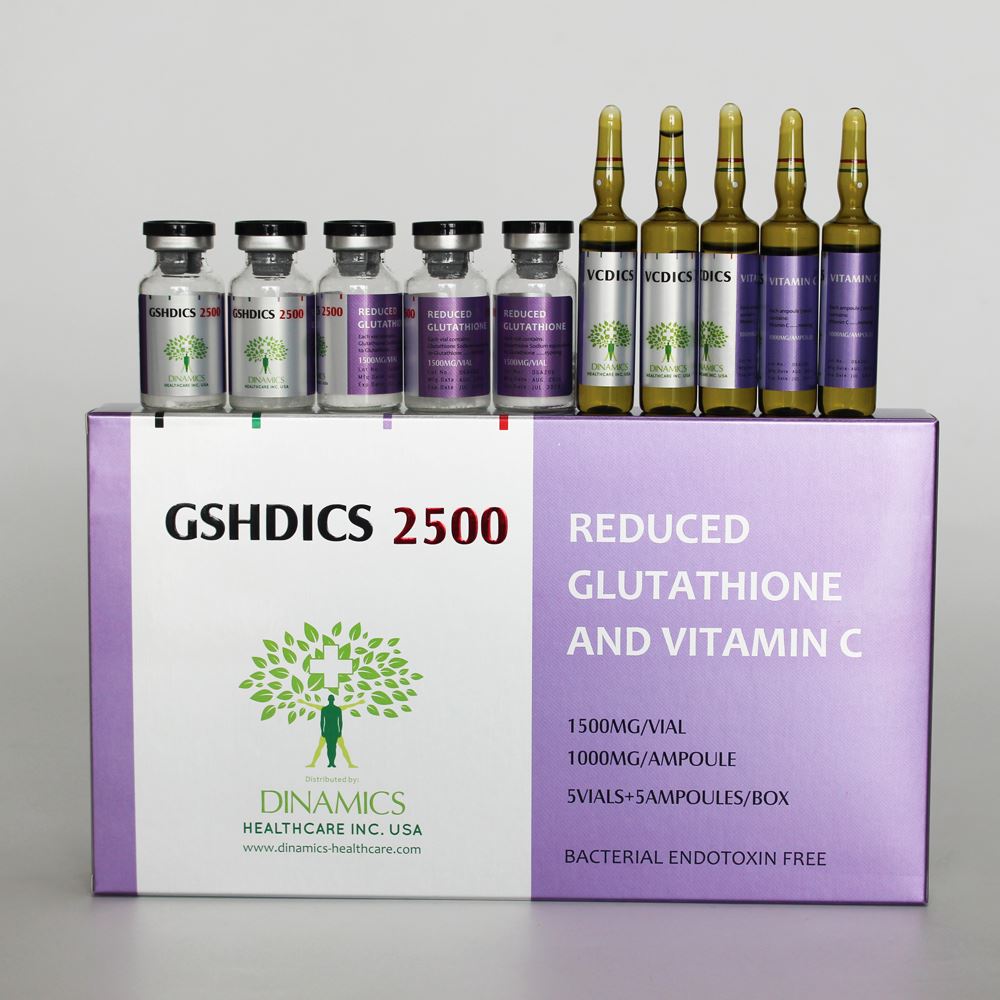 Gshdics 2500+ (glutathione skin whitening injection)