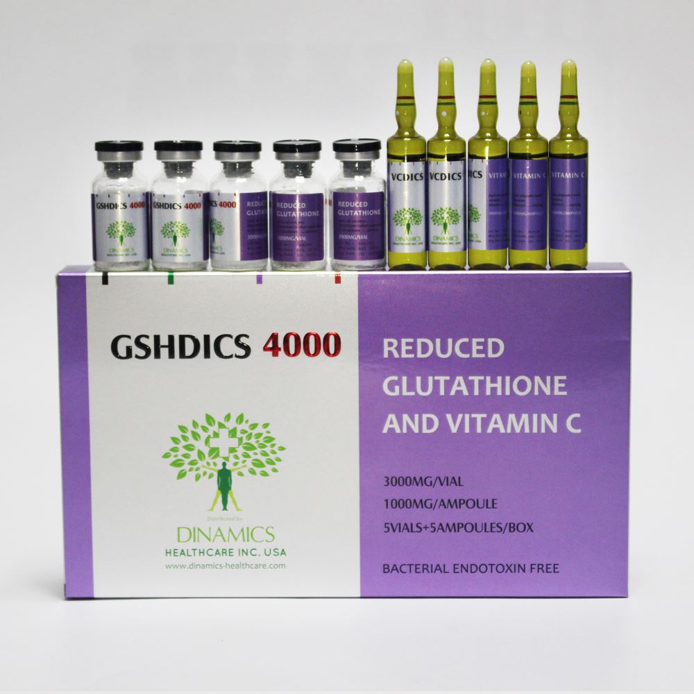 Gshdics 4000+ (glutathione skin whitening injection)