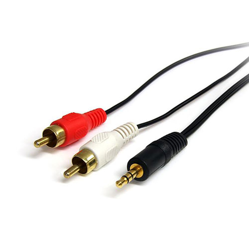 Audio 3.5mm male to 2rca male cable