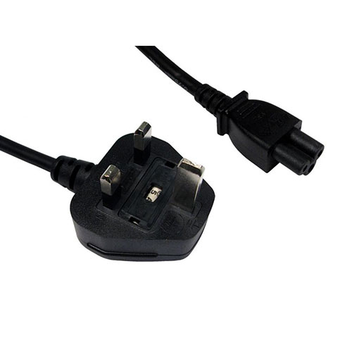 Laptop power cable 3 pin to flower with fuse