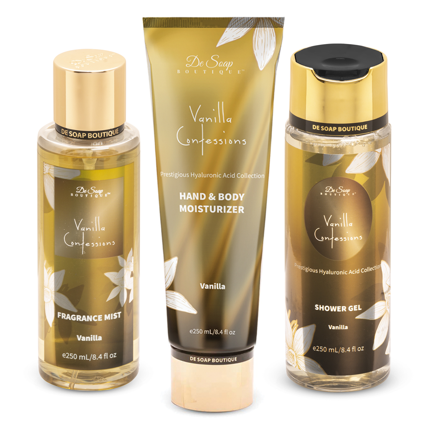 Exotic vanilla confessions shower gel, hand &#38;#38;#38;#38;#38; body moisturizer, body mist