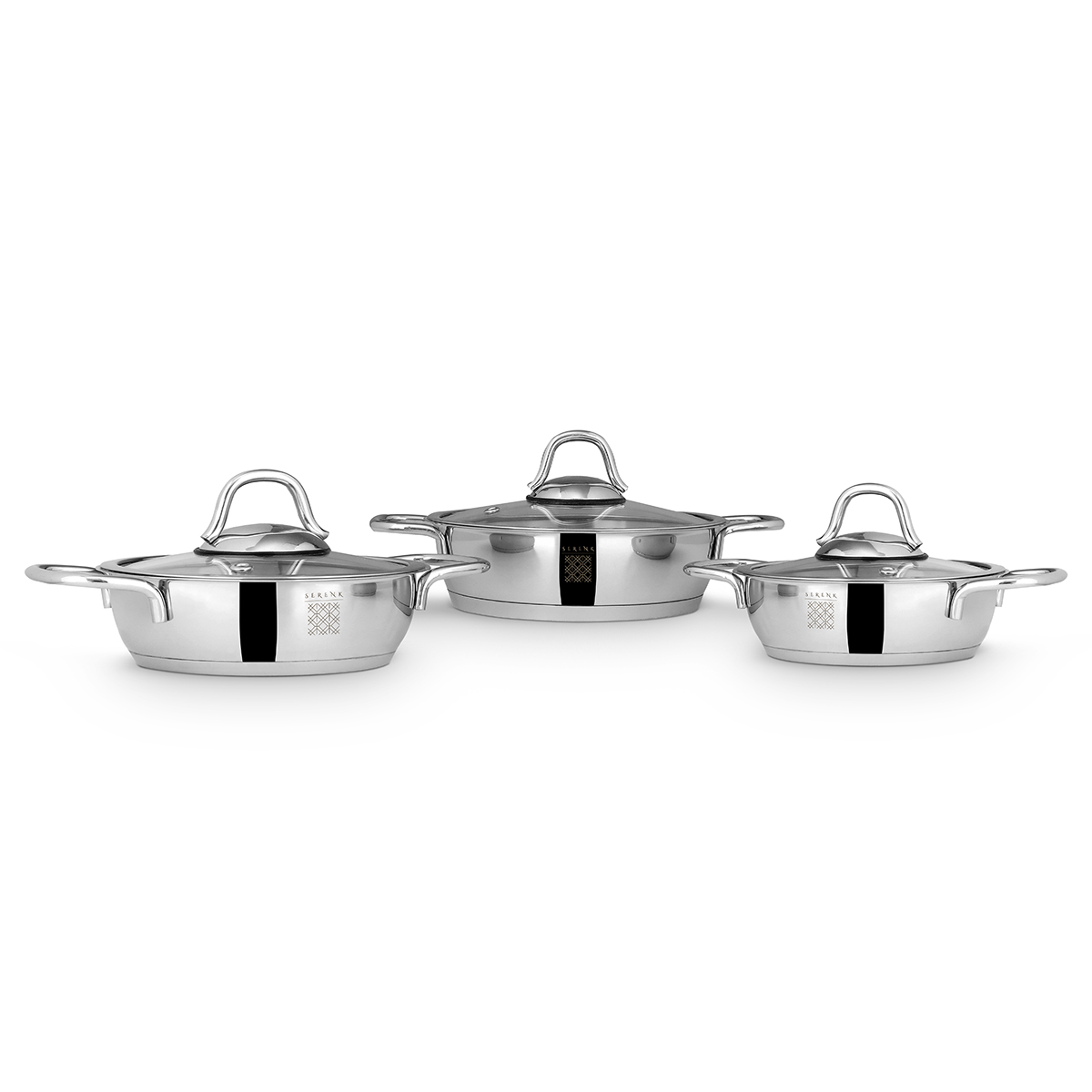 Serenk definition 6 piece stainless steel egg pan set