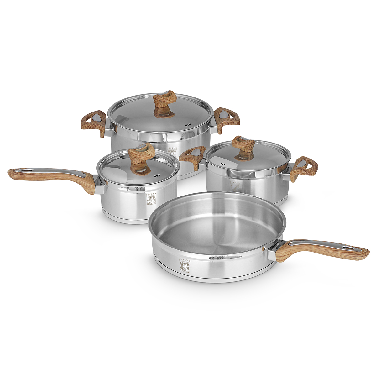 Serenk definition stainless steel 7-piece cookware set