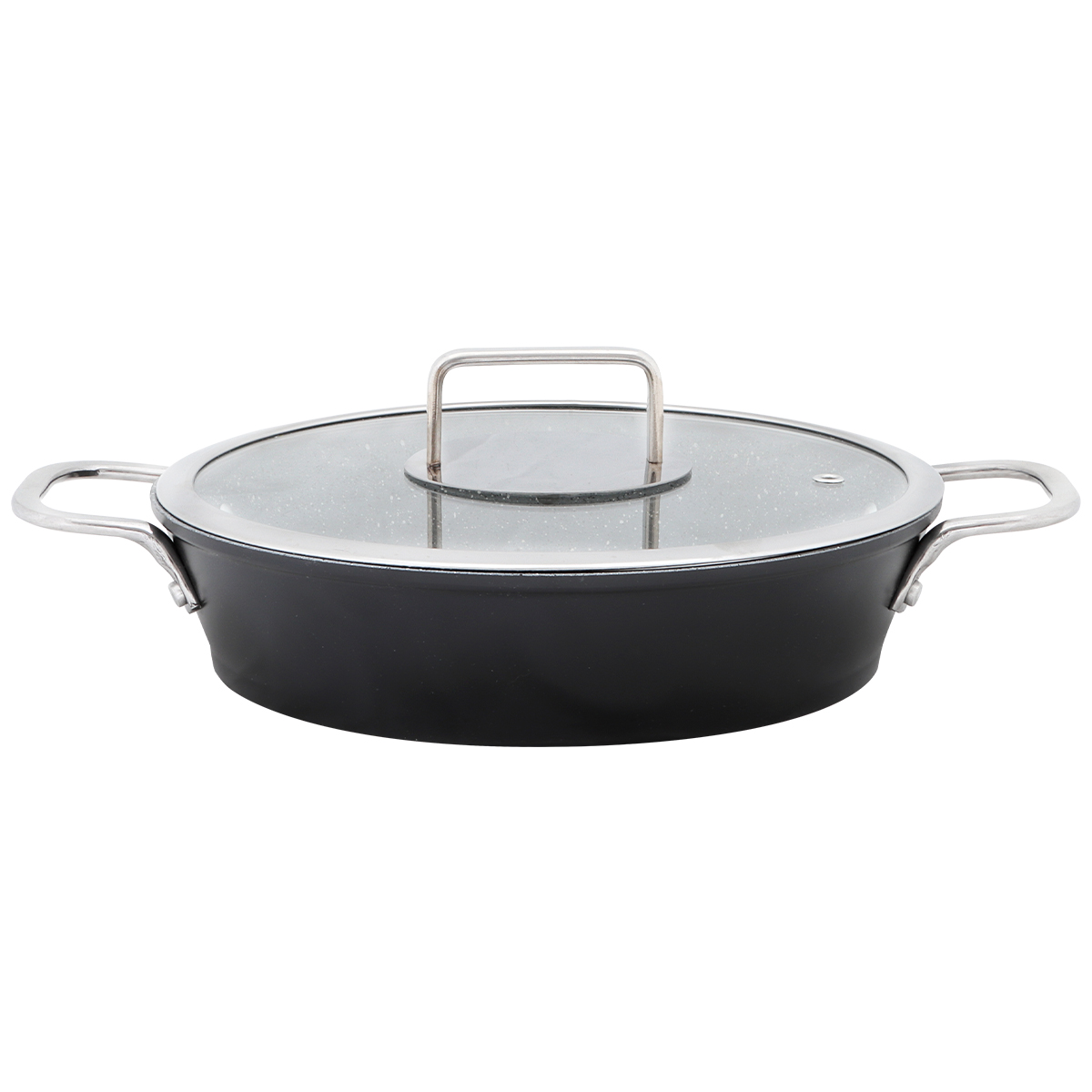 Serenk excellence granite egg pan with glass lid 22 cm
